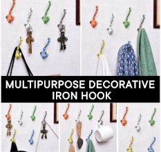 Double Prong Iron Decorative Wall Hook
