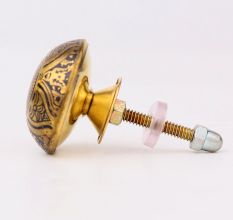 Modern Brass Floral Drawer Knobs