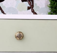 Modern Brass Floral Drawer Knobs