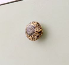 Modern Brass Floral Drawer Knobs