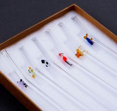 6 Pieces Reusable Glass Straws Eco-friendly Colorful Cute Bent Straws