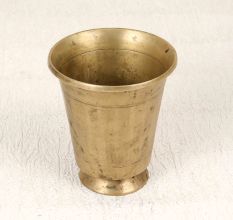 Vintage Brass Holy Panchpatra Water Pot for Hindu Rituals