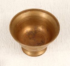 Premium Brass Kumkum Tilak Cup for Hindu Rituals
