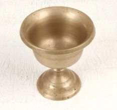 Vintage Brass Holy Cup for Prayer in Brown Finish