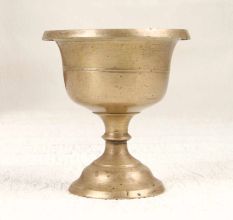 Vintage Brass Holy Cup for Prayer in Brown Finish