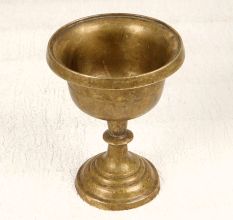Vintage Finest Brass Holy Cup with Stand in Brown Finish
