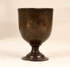 English Art Handmade Brass Cup in Brown Finish for Decor