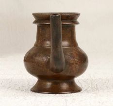 Handmade Brown Holy Water Pot with Spout Made of Brass
