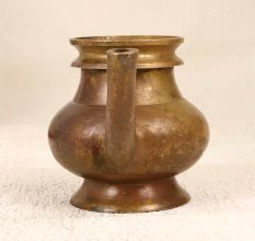 Handmade Holy Water Pot with Spout Made of Brass for Rituals