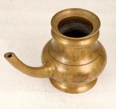 Vintage Handcrafted Holy Water Pot with Spout Made of Finest Brass