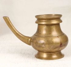 Vintage Handcrafted Holy Water Pot with Spout Made of Finest Brass