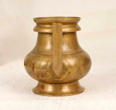 Vintage Handcrafted Holy Water Pot with Spout Made of Finest Brass