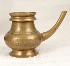 Vintage Handcrafted Holy Water Pot with Spout Made of Finest Brass