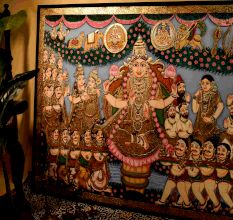 Handmade Tanjore Lakshmi Avatarana Painting for Home Decor
