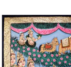 Handmade Tanjore Lakshmi Avatarana Painting for Home Decor