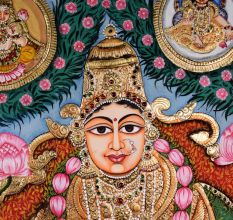 Handmade Tanjore Lakshmi Avatarana Painting for Home Decor