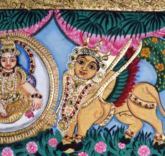 Handmade Tanjore Lakshmi Avatarana Painting for Home Decor