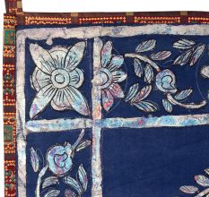Hand Painted Lord Krishna Golconda Art Cloth Pichwai Painting for Decoration