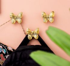 Modern Gold Butterfly Metal Wall Hooks-3 Pieces