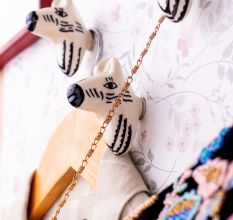 Zebra Head Pattern Ceramic Wall Hooks-3 Pieces