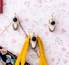 Zebra Head Pattern Ceramic Wall Hooks-3 Pieces