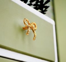 Gold Bow Metal Drawer Knob