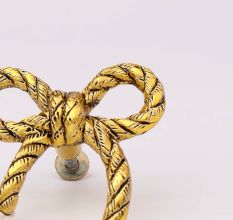 Gold Bow Metal Drawer Knob