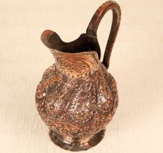 Handcrafted Vintage Copper Islamic Jug with Engraving