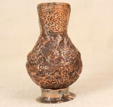 Handcrafted Vintage Copper Islamic Jug with Engraving