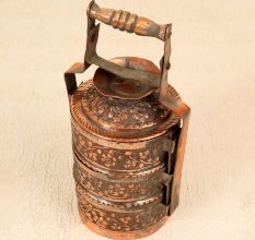 Vintage Premium Copper Lunch Box for Collection and Decoration