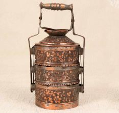 Vintage Premium Copper Lunch Box for Collection and Decoration