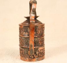 Vintage Premium Copper Lunch Box for Collection and Decoration