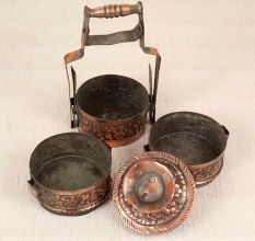 Vintage Premium Copper Lunch Box for Collection and Decoration