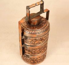 High Quality Copper Lunch Box in Islamic Art for Collection
