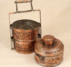 High Quality Copper Lunch Box in Islamic Art for Collection
