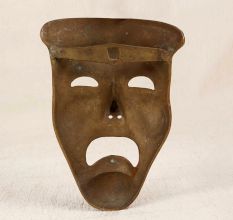 Handcrafted High-Quality Brass Female Mask for Hanging