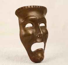 Handcrafted High-Quality Brass Female Mask for Hanging