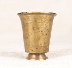 Handmade Finest Brass Holy Cup in South Indian Art for Decor