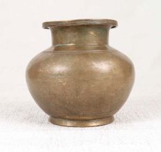 Vintage Finest Brass Holy Water Pot in Himachal Art for Decor