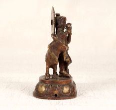 Handmade Brass Lord Krishna Statue with Cow for Prayer Room