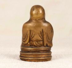 Handmade Vintage Brass Laughing Buddha in Chinese Art