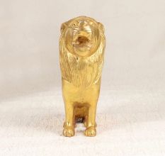 Golden Finish Brass Lion Statue for Home Decoration and Collection