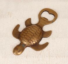 Vintage Handcrafted Brass Bottle Opener in Turtle Shape