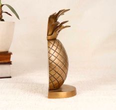 Small Vintage Brass Half Pineapple for Home Decoration