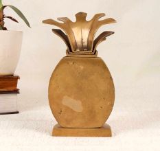 Small Vintage Brass Half Pineapple for Home Decoration