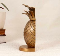 Small Vintage Brass Half Pineapple for Home Decoration