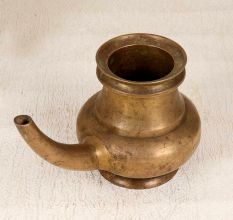 South Indian Brass Holy Water Pot with Spout for Decoration