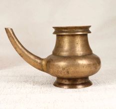 South Indian Brass Holy Water Pot with Spout for Decoration