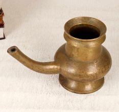 Handcrafted Finest Brass Holy Water Pot with Spout for Temple