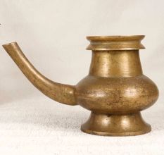 Handcrafted Finest Brass Holy Water Pot with Spout for Temple